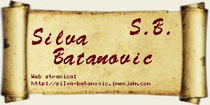 Silva Batanović vizit kartica